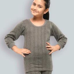 LUX Inferno Kids Charcoal Grey Skinny Fit Full Sleeves Thermal Top-image-71
