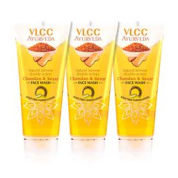 VLCC Ayurveda Natural Fairness Chandan & Kesar Face Wash - Pack of 3-25