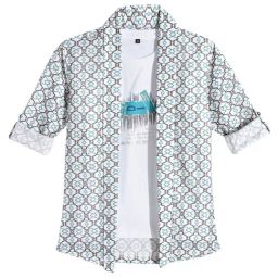 Charchit Boys Sky Blue Printed Comfort Fit Shirt-picture-32