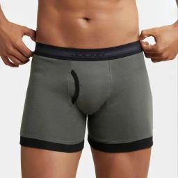 Jockey 1017 Deep Olive Super Combed Cotton Rib Boxer Briefs with Stay Fresh Properties-picture-17