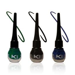 KINDED Liquid Eye Liner Midnight Black, Royal Blue & Dapper Green Combo-31