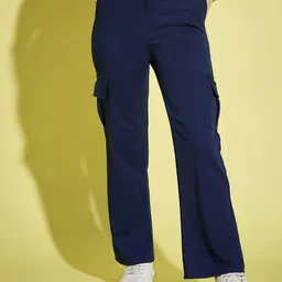 DIMPY GARMENTS Women Relaxed High-Rise Cargos Trousers-image-97
