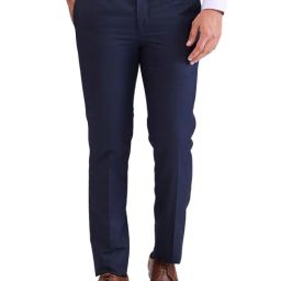 Park Avenue Blue Super Slim Fit Texture Trousers-picture-15
