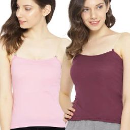 Lady Lyka Multicolor Cotton Camisole (Pack Of 2)-picture-25