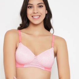 Clovia Pink Non Wired Padded T-Shirt Bra-image-66