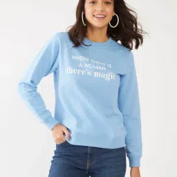 Zink London Blue Graphic Print Sweatshirt-image-60