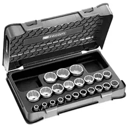 FACOM 12.7 mm (1/2 Inch) Drive Standard Socket Set 12-Point 330 mm, S.400B (Set of 31)-9