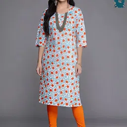 Anouk Rustic Women Pack of 2 Floral Printed Festive Straight Kurtas-14