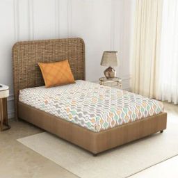 Spaces Orange 144 TC Cotton Printed Single Bed Sheet with 1 Pillow Covers-image-11