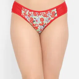 Clovia Red Floral Print Bikini Panty-picture-28