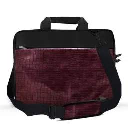 Gripp Croc Compact Fleet Executive Business Laptop & Tablet Bag For Macbook 13.3 & 14 (Burgundy)-24