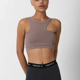 Forever 21 Grey Non Wired Non Padded Sports Bra-image-32