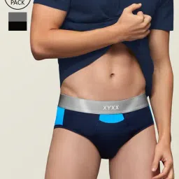 XYXX Navy & Black Briefs (Packi Of 2)-picture-36