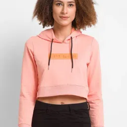 Spykar Peach Printed Sweatshirt-image-60