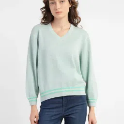 Levi's Blue V Neck Sweatshirt-picture-38