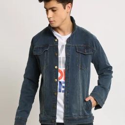 VOXATI Blue Full Sleeves Shirt Collar Denim Jacket-image-30