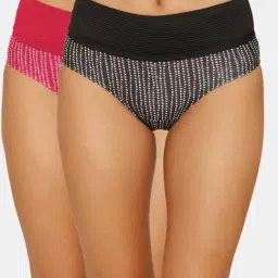 Zivame Multicolor Printed Hipster Panty (Pack Of 2)-image-3