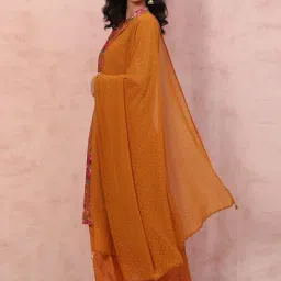 Rangriti Mustard Polka Dots Dupatta-picture-38