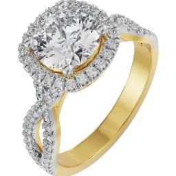 Emori 14k Yellow Gold & Diamond Round Infinity Ring-image-23