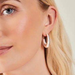 Accessorize London Silver-Plated Hoop Earrings-4