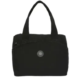 Baomi Black Solid Medium Handbag-16