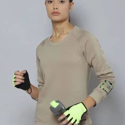 ALCIS Beige Logo Print Sweatshirt-image-8
