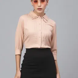 Style Quotient Light Peach Formal Shirt-image-33