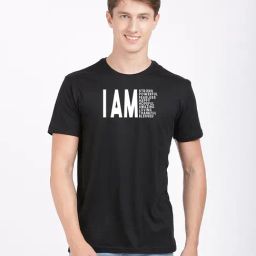 BLACK RADIO Black Slim Fit Printed Cotton Crew T-Shirt-image-94
