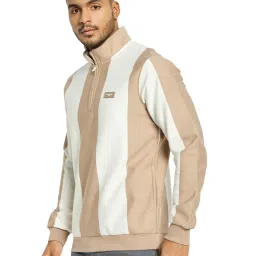 Octave Khaki Regular Fit Colorblock Sweatshirt image 3
