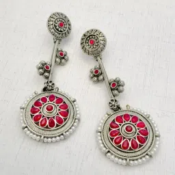 Abdesigns High-Quality Ornamental Greman Silver Earring-image-43
