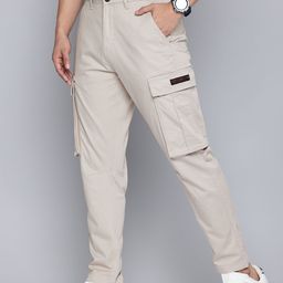 Flying Machine Men Solid Cargos Trousers-image-10