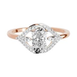Sparkles Lab Grown Diamond 14k (585) Rose Gold Ring for Women-picture-17