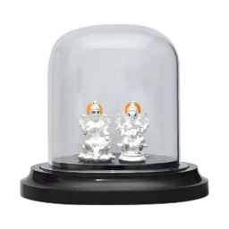 Rihi by P.C. Chandra Jewellers 999 Silver Laxmi Ganesh Idol-image-40