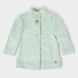 MiArcus Kids Light Green Solid Full Sleeves Fur Jacket-image-78
