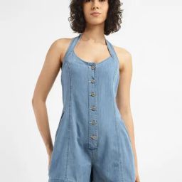 Levi's Blue Cotton Regular Fit Romper-picture-9