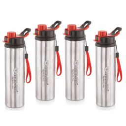 Nirlon Silver Stainless Steel Others FB_Tranzy Sipper 900ml 4PCS-45