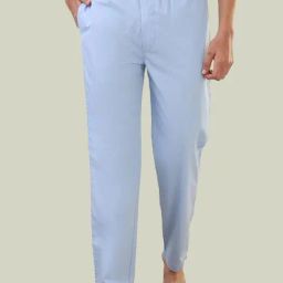 SleepZ by Raymond Blue Cotton Regular Fit Nightwear Pyjamas-image-8