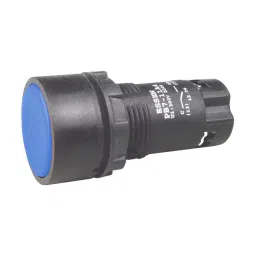 Essen Deinki Spring Return Thermoplastic Blue 1 C/O Contact Push Button Switch, PB7-11C6-42