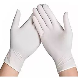 Sehat Plus Examination Hand Gloves Nitrile White Size L (Pack of 50 Pair)-picture-33