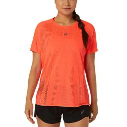 Asics Orange Self Pattern Sports T-Shirt-image-28