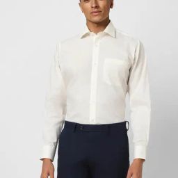 Van Heusen Cream Regular Fit Shirt-image-23
