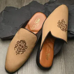 Hitz Luxure Men's Tan Mule Shoes-picture-24