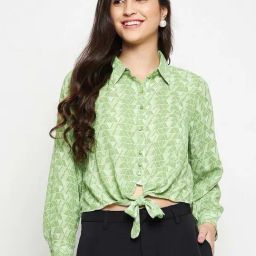Madame Green Regular Fit Printed Shirt-picture-43