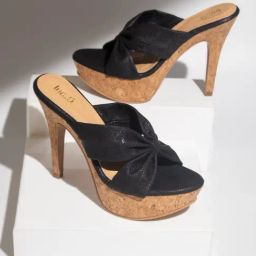 Inc.5 Women's Black Cross Strap Stilettos-image-18