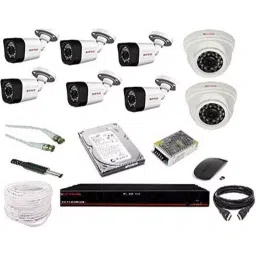 CP Plus 2.4MP 6 Pcs Bullet 2 Pcs Dome White and Black Camera 8 Channel DVR and 1TB HDD Kit with All Accessories-7