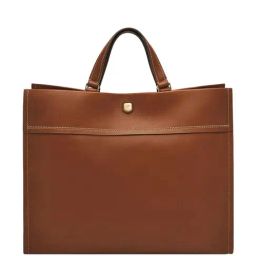 Fossil Brown Solid Tote Handbag-31