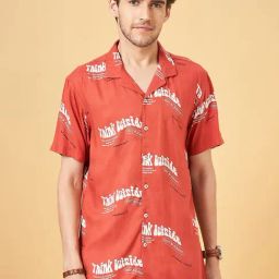Urban Ranger By Pantaloons Red Slim Fit Printed Shirt-image-86