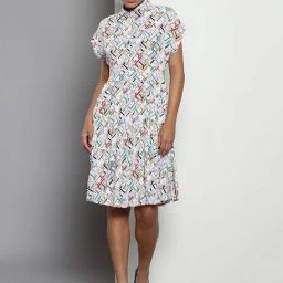 TOMMY HILFIGER Multicolor Printed A Line Dress-picture-34