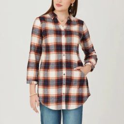 Mustard Multicolour Chequered Casual Shirts-10