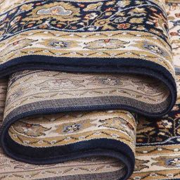 Obsessions Navy Polypropylene Heat Set Traditional Carpet - Extra Large image 3